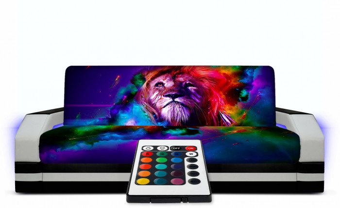 Диван-книжка с принтом Лев, 240х110