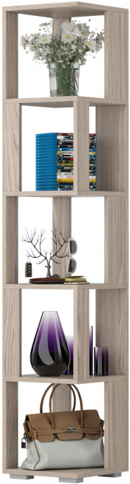 Стеллаж СВК, цвет ясень шимо светлый, ШхГхВ 35х35х179 см.