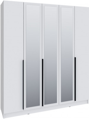 Шкаф Мадрид (2,0) с 3 ящ. внутри с зеркалом, Белый