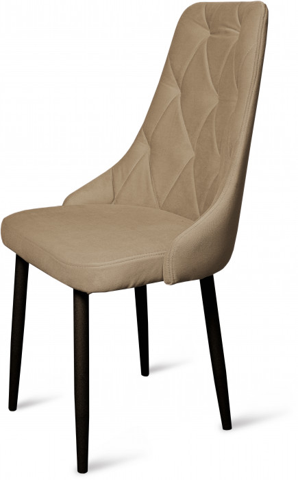 Стул "Граф" черный матовый Томми 03 капучино