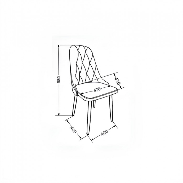 Стул "Граф" черный матовый Томми 03 капучино