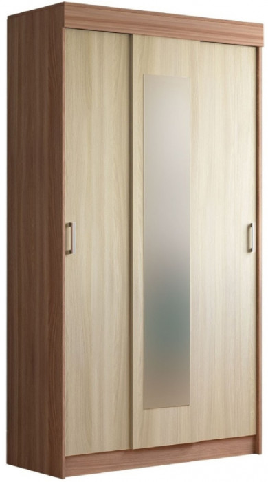 Эко Шкаф-купе, Вотан/Белый гладкий