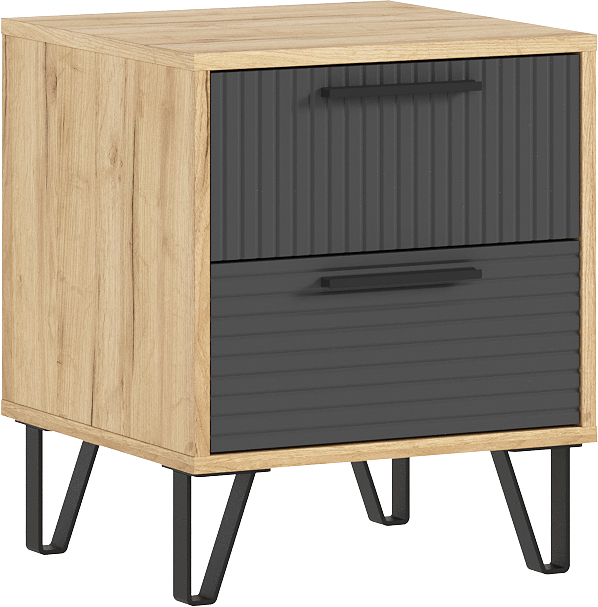 Спальня Флэш, браш графит/дуб крафт