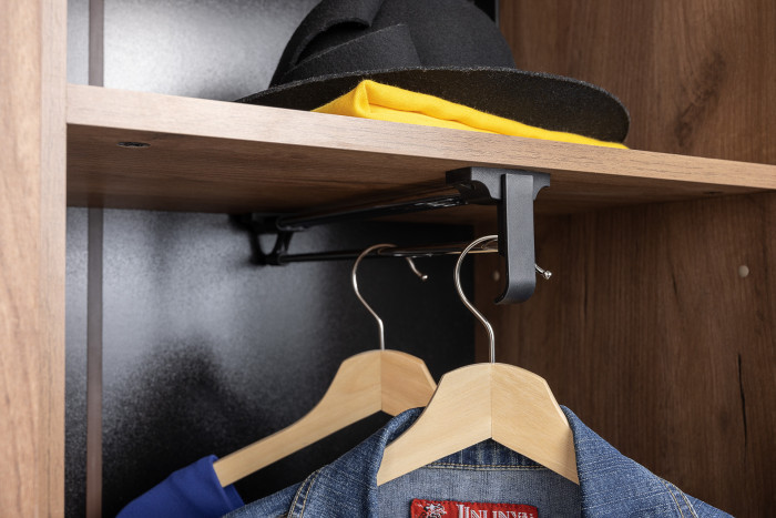 Гранд 13.226 Шкаф, цвет дуб крафт табачный, ШхГхВ 82х38,7х203,6 см., универсальная сборка