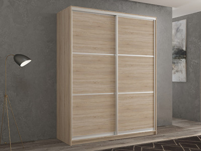 Шкаф-купе Кааппи 4 Сонома Светлый 120х45х230 см