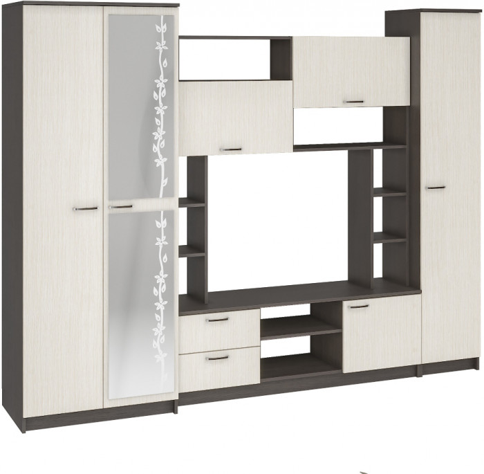 Стенка в гостиную Марта-11, венге/дуб белфорд