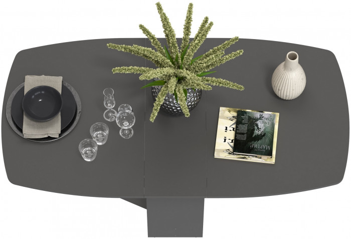 Стол-книжка раскладной 1-65М1граф, цвет графит, ШхГхВ 170х90х74 см., 30х90х74 см. сложенный