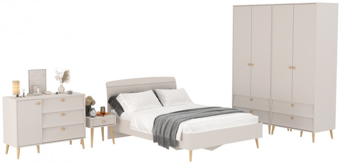 Афина Спальня 37-1400, кашемир серый