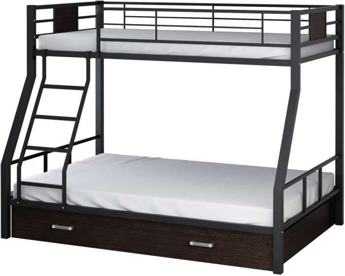 Двухъярусная кровать Гранада-1Я (Серый, Крем)