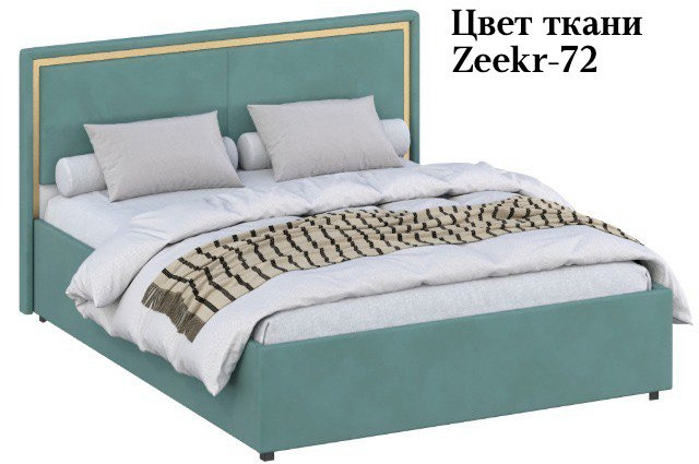 Кровать 160 с настилом из ламелей КР-431-М, Микровелюр Zeekr-72