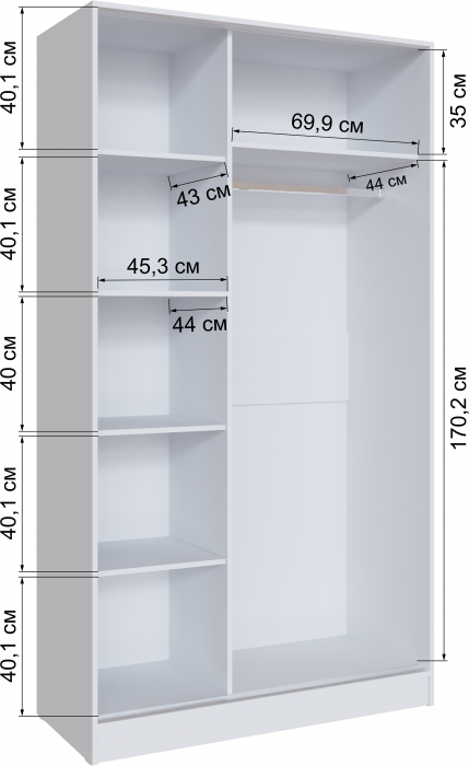 Шкаф-купе Стиль-2 1200, Дуб крафт золотой/Графит серый