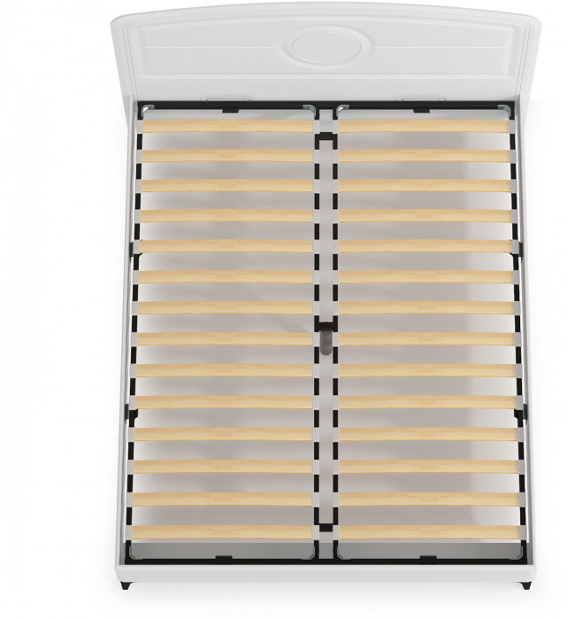 Валенсия Спальня 11.36.01 Кровать + ортопед, цвет ЛДСП белый шагрень/МДФ белый шагрень, ШхГхВ 169,7х204х115,3 см., сп. м. 1600х2000 мм, б/м