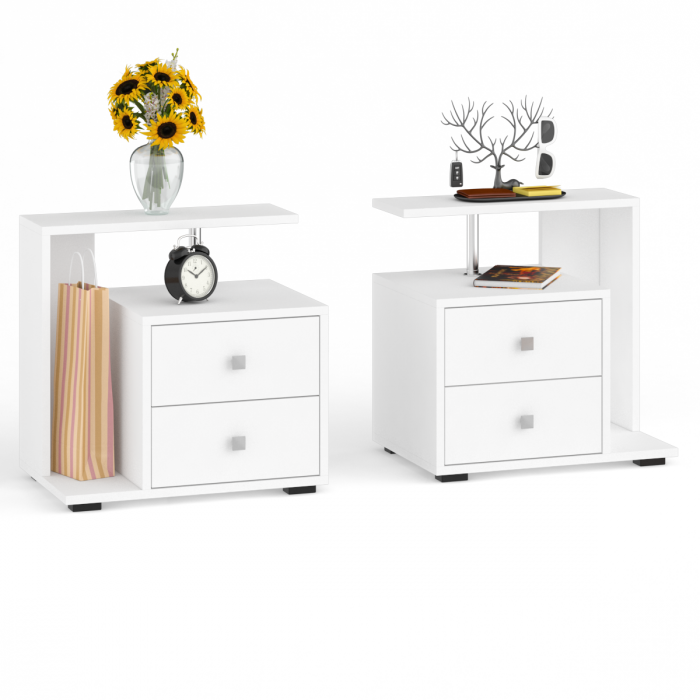 Камелия спальня № 9 Кровать с ящиками 1600 + Две тумбы + Стол косметич. + Зеркало + Шкаф 4-х, цвет белый, сп.м. 1600х2000 мм., б/м, осн. есть