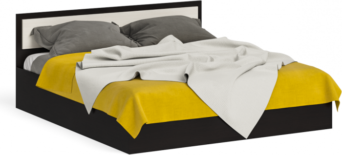 Фиеста Кровать 1800 + тумба, цвет венге/дуб лоредо, ШхГхВ 225х203,5х80 см., сп.м. 1800х2000 мм., б/м, основание есть