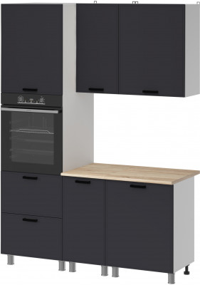 МК Аленушка 1,6м ПД Магнолия Сталь,скоба черный,сонома