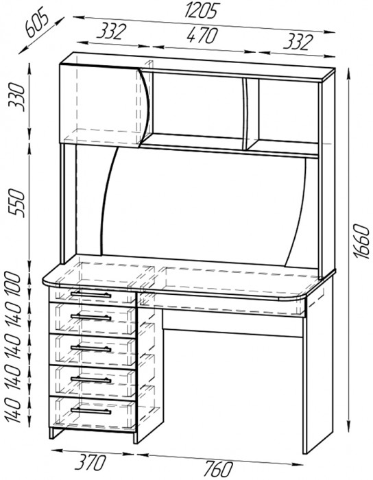 Два стола рабочих 6-0606 Сигма + два кресла 103 чёрных, графит/белый