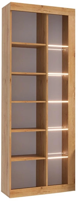 Прага Модульная Гостиная, вариант №4, Дуб Вотан/Белый глянец