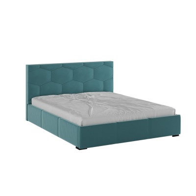Манука Кровать интерьерная 160 бирюза, ортопед