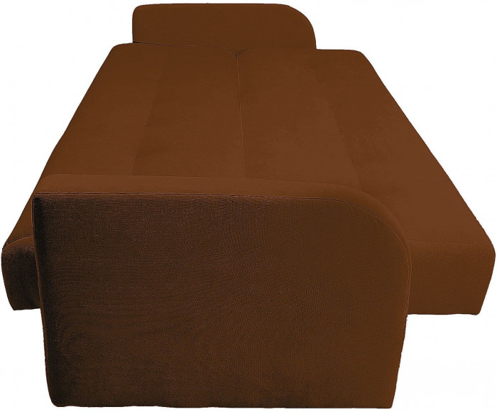 Раскладной диван-кровать, прямой, книжка, цвет коричневый, велюр, Лондон Люкс 120