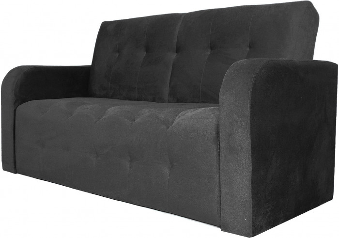 Диван прямой, материал велюр, цвет черный, для офиса, дома, гостиной, кухни Оксфорд