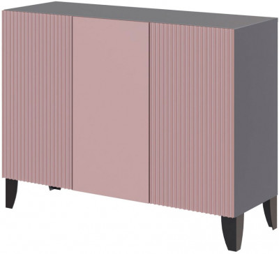 Гостиная Сириния Комод серый графит/МДФ пудра