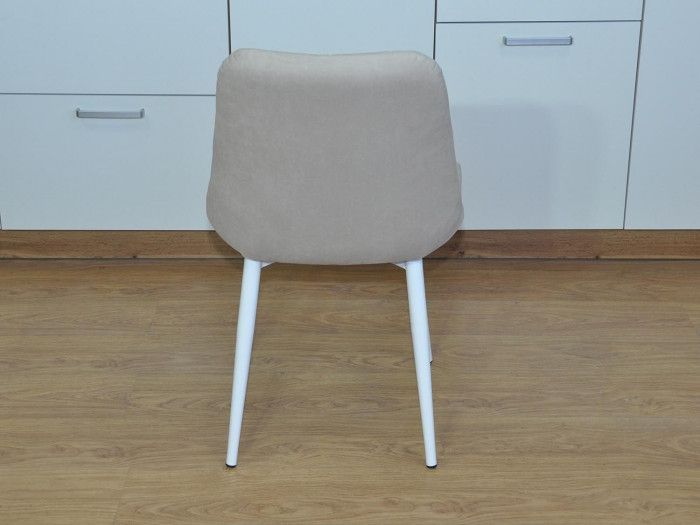 Стул Р / белый /велюр бежевый