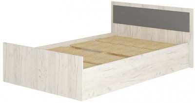 Кровать без основания 1,2 м "Фиеста" дуб крафт белый