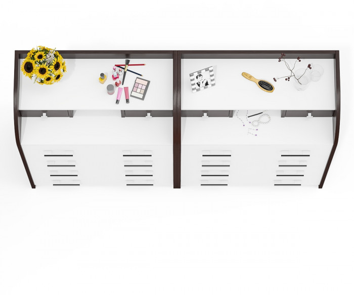 Два комода С-МД-К6 (Шесть), цвет венге/белый шагрень, ШхГхВ 160х43х110 см., 6 ящиков