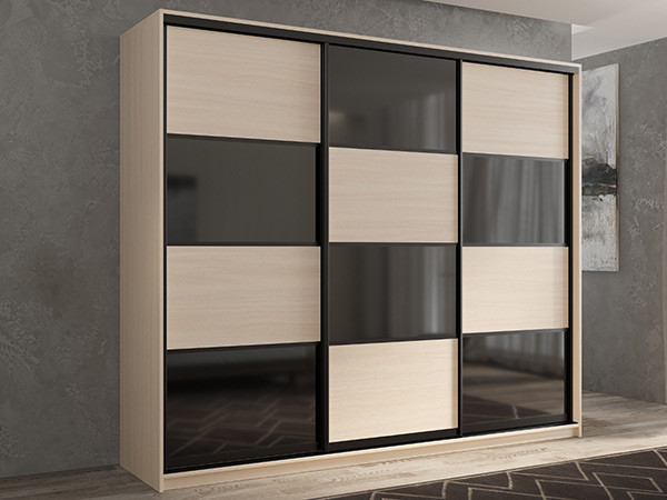 Шкаф-купе Кааппи 13 Дуб молочный 180х45х230 см