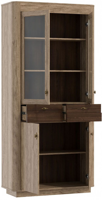 Шкаф-витрина Фантазия 34.05 дуб каньон/дуб кальяри