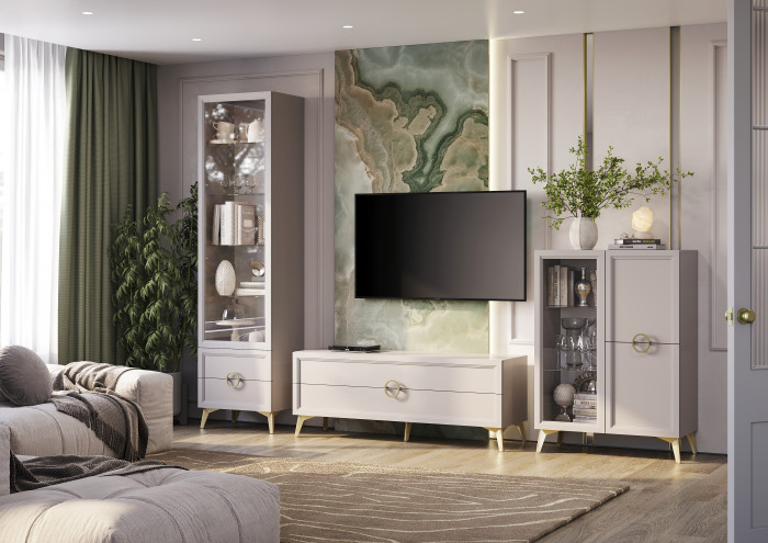 Шкаф-витрина "Эстетика" ШК-23 Кашемир