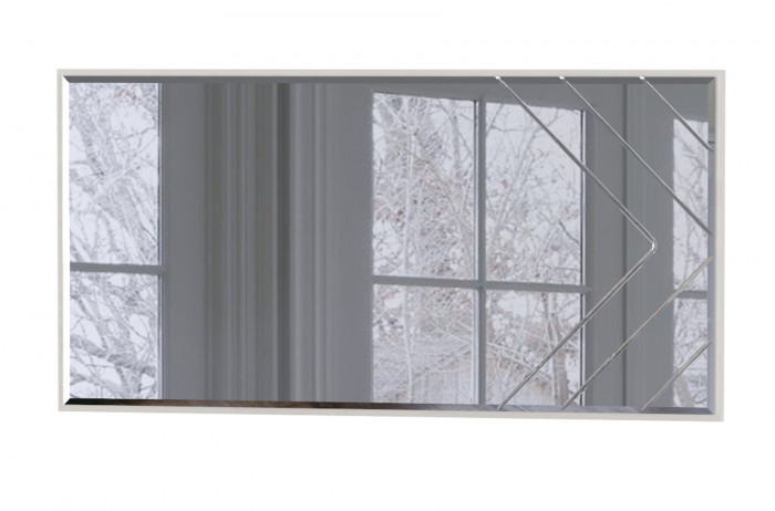 Амели Комод 13.107 + Зеркало, цвет шёлковый камень/бетон чикаго беж, ШхГхВ 108х41,3х165 см.