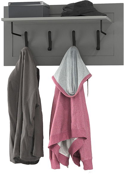 Остин 15.12 Вешалка, цвет серый графит, ШхГхВ 79,7х29,6х39,7 см.