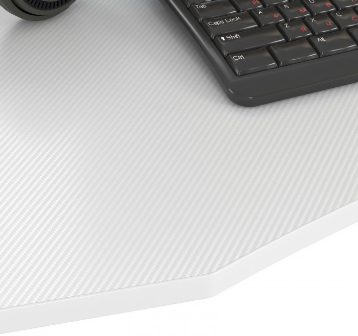 Игровой стол Мебель--24 GT-2310 + кресло компьютерное 103 чёрное, цвет белый, ШхГхВ 120х60х73 + 59х56х83-94 см.