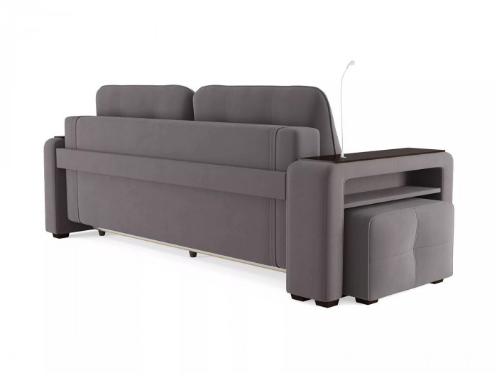 Диван Смарт 4 пуф слева Б4-3т-Б3 СК Велюр Велутто 19