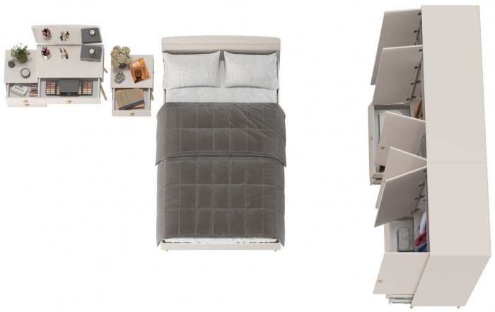 Афина Спальня 39-1200, кашемир серый