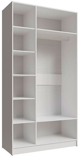 Шкаф Мадрид (1,2) с зеркалом белый