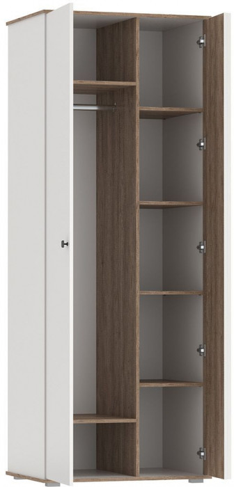 Шкаф для одежды 51.12 Либерти опора h=20мм Белый / Дуб Каньон