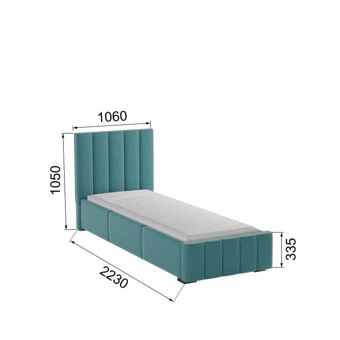 Нега Кровать интерьерная 900 бирюза, ПМ