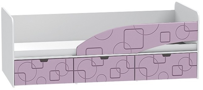 Детская кровать Бриз-3 80х190, квадрат (Шоколад/Ясень шимо светлый/правый)