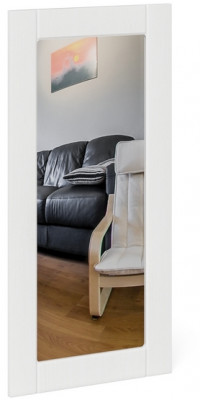 Прихожая П-6 Зеркало, цвет МДФ белое дерево фрезеровка прованс, ШхГхВ 50х1,6х102 см.