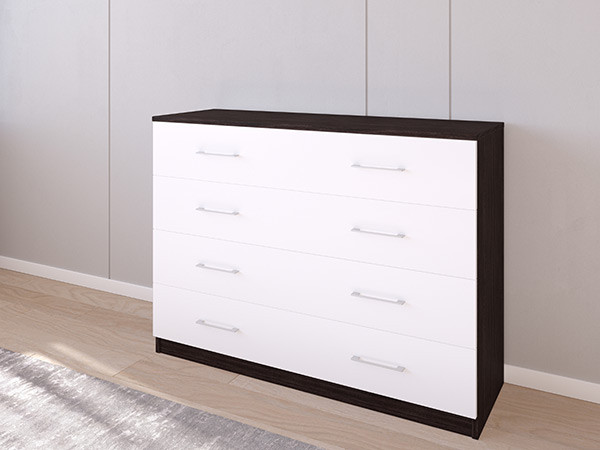 Комод 05/23 120х40х90 Венге/Белый