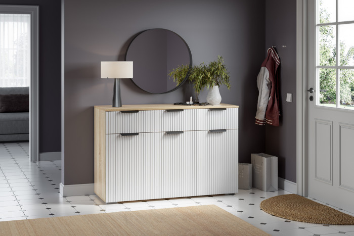 Комод Норд Line КМ03-1200, Дуб сонома, Софт пломбир