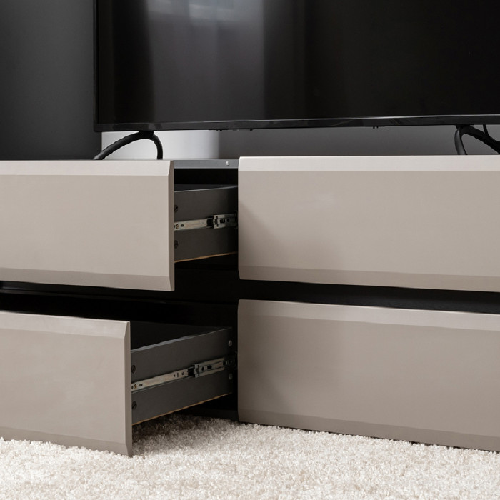 Сидней Комплектация № 043, цвет корпус: антрацит/фасады: МДФ веллюто капучино, ШхГхВ 130х41,3х185 см., ниша для ТВ 129х41х100 см., универс. сборка