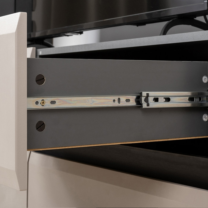 Сидней Комплектация № 043, цвет корпус: антрацит/фасады: МДФ веллюто капучино, ШхГхВ 130х41,3х185 см., ниша для ТВ 129х41х100 см., универс. сборка