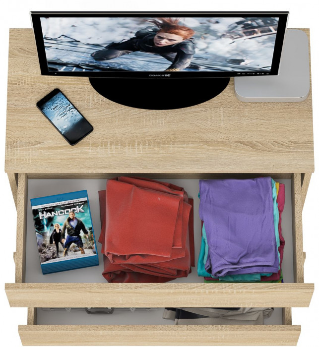 Мори Комод МК800.1, цвет дуб сонома, ШхГхВ 80,4х41х73 см.