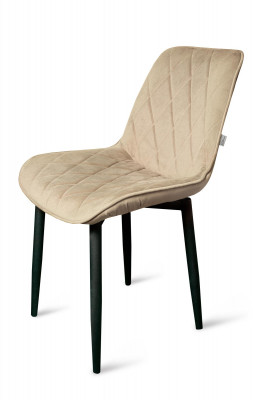 Стул &quot;Оскар&quot; черный матовый Томми 02 бежевый