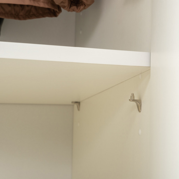 Октава Прихожая 32, белый шагрень/дуб крафт золотой/фасады МДФ белый шагрень