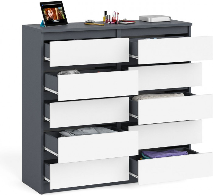 Мори Комод МК1200.10, графит/белый