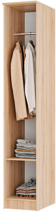 "Сакура" пенал (400х2216х610) дуб сонома/белый